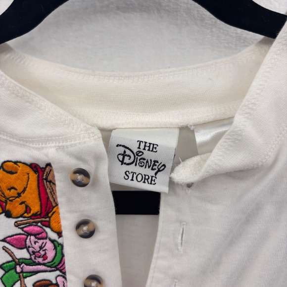 The Disney Store Vintage Winnie The Pooh Henley XL Long Sleeve Embroidered - Picture 4 of 7